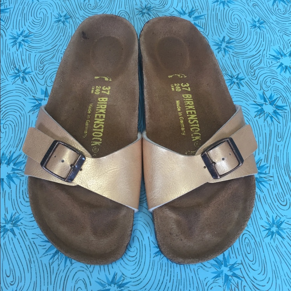 Birkenstock size 7 (37) Rose Gold Slides